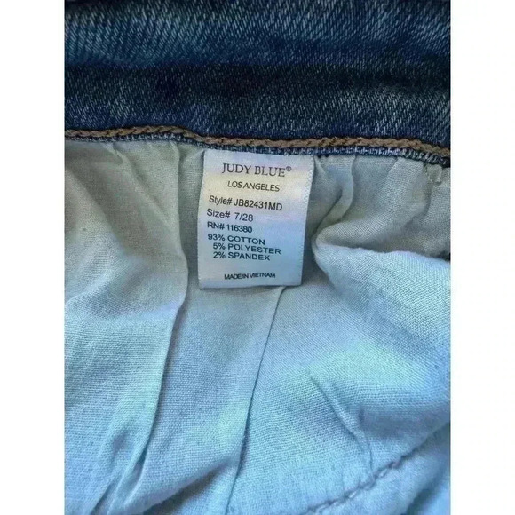 Trendy Distressed Medium Wash Straight Leg Jeans with Ripped Details - Picture 8 of 9